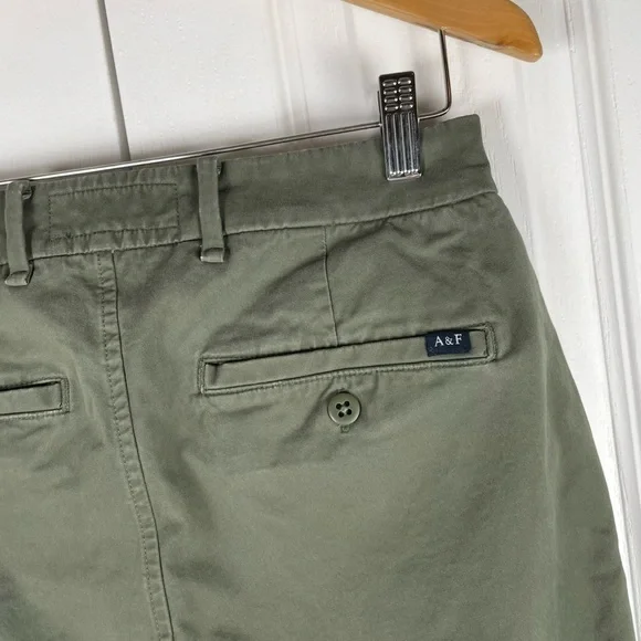Abercrombie & Fitch Athletic Skinny Stretch Chino Pants Men’s 28x28 Army Green - Picture 8 of 13